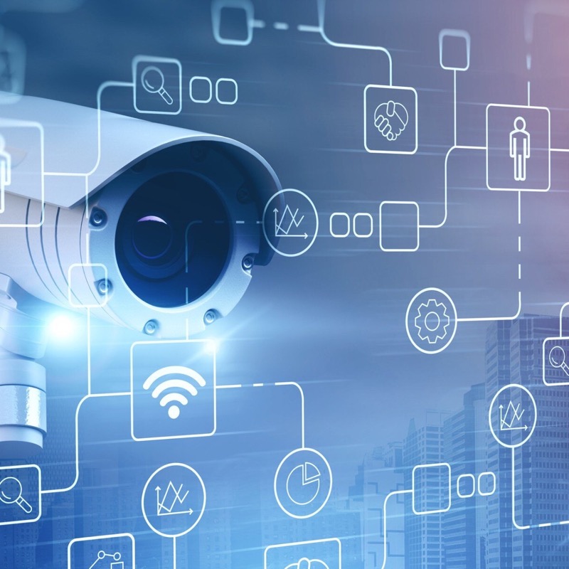 Security camera representing cybersecurity oversight