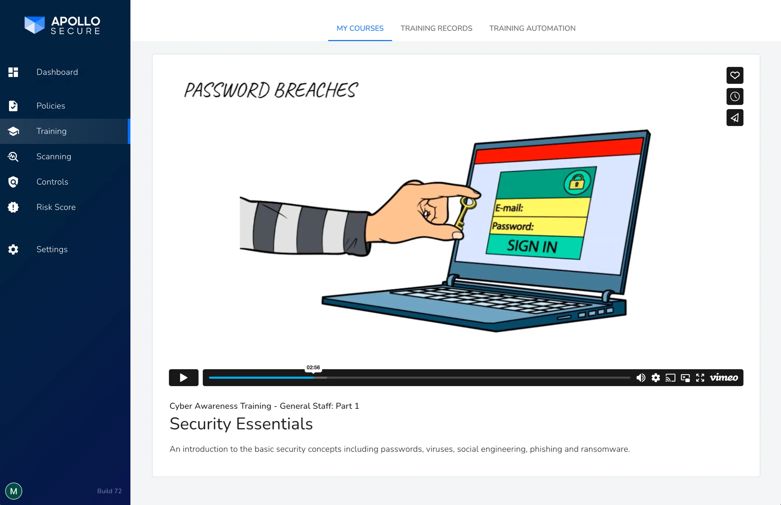 Apollo Secure training and cyber security platform