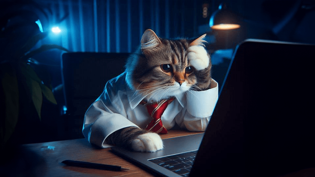 Stressed cat representing complex manual GRC work